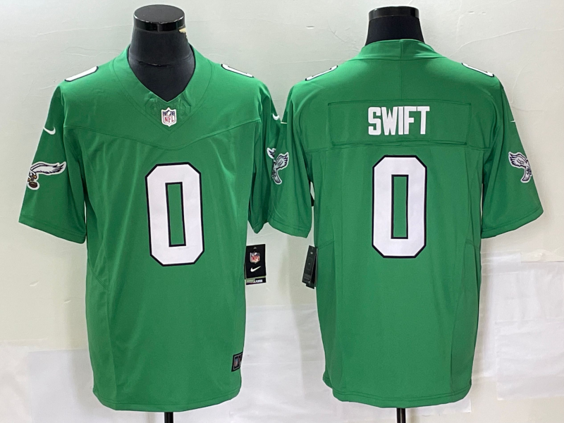 Men's Philadelphia Eagles D'Andre Swift #0 Kelly Green Jersey